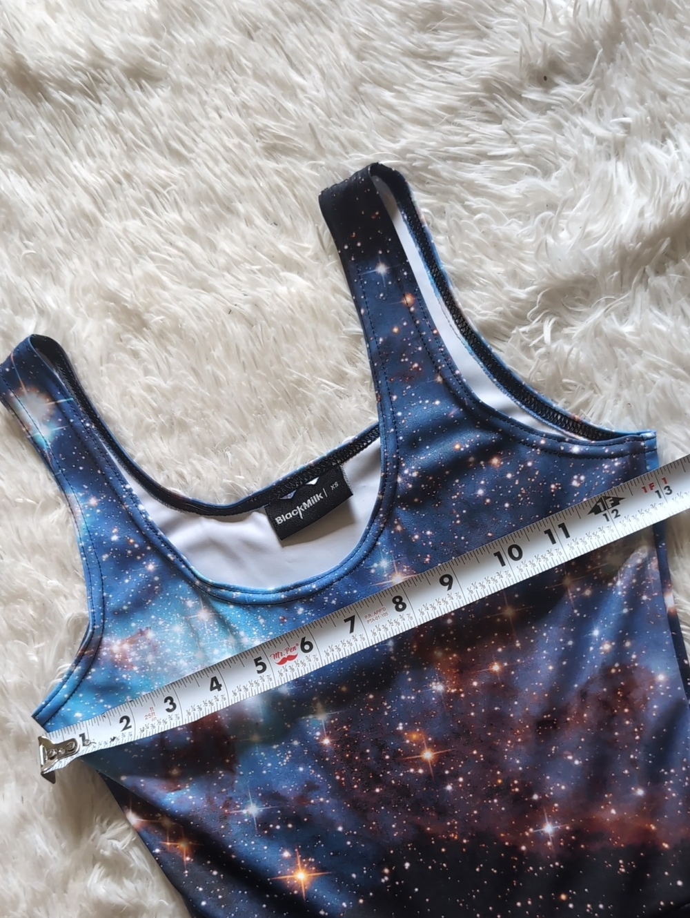 Blackmilk Actual NASA Photo Galaxy Blue Pocket Midi Dress XS - Picture 11 of 13